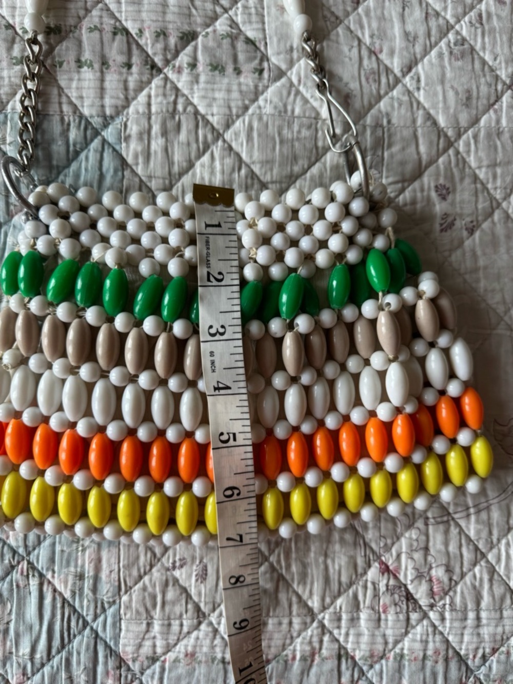 Vintage Safco Beaded Handbag Colorful Bubble Bead Purse 60s Japan Style - Picture 9 of 16